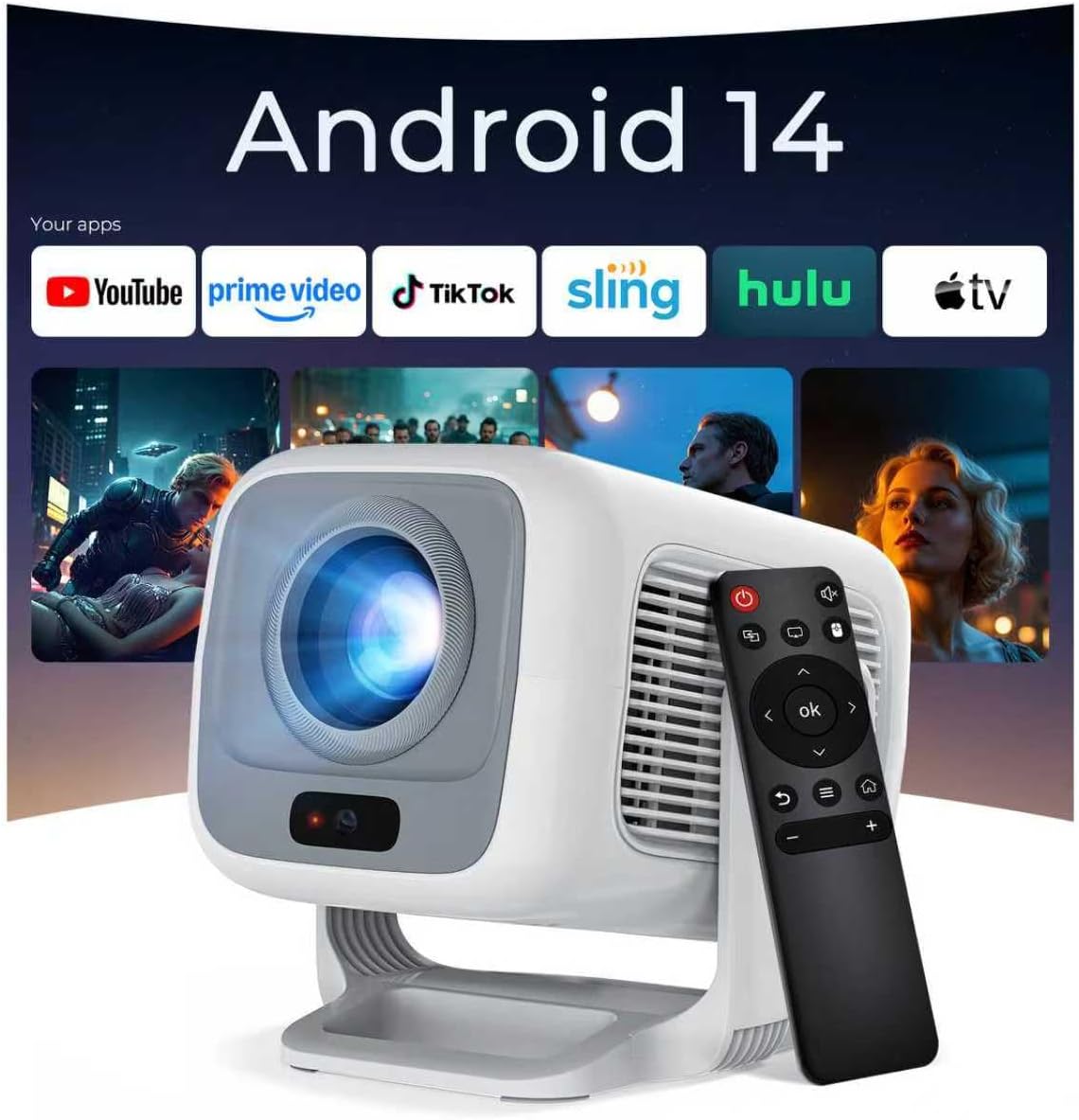 Ceridi SM-A20S AI Smart Projector