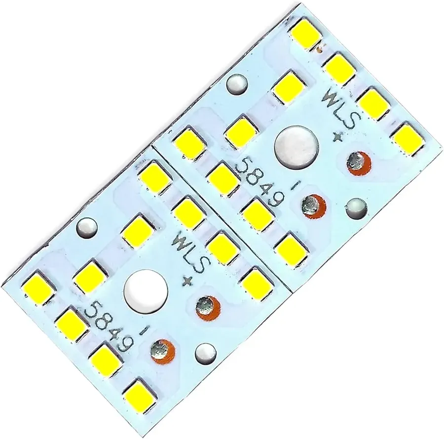 A 9W MCPCB LED installed in a lighting fixture.