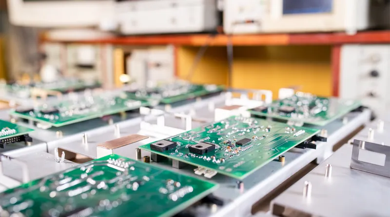 A factory producing flexible circuit boards in the USA.