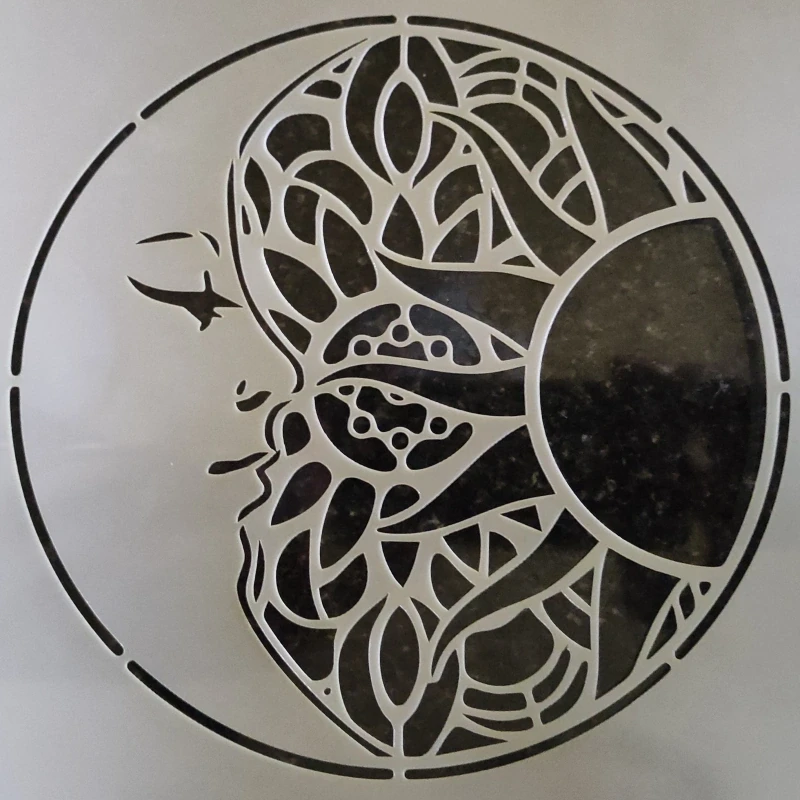 A laser cut stencil with different opening sizes
