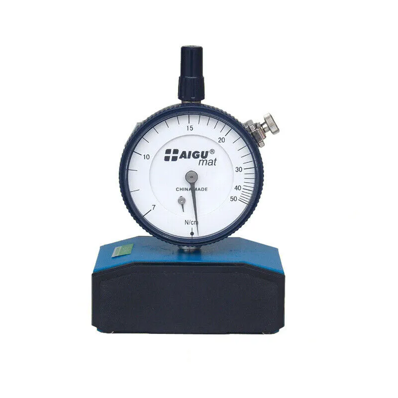 A stencil tension meter being used on a PCB stencil.