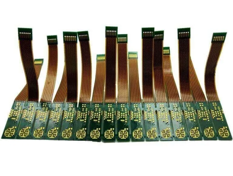 A variety of flexible PCB materials laid out.