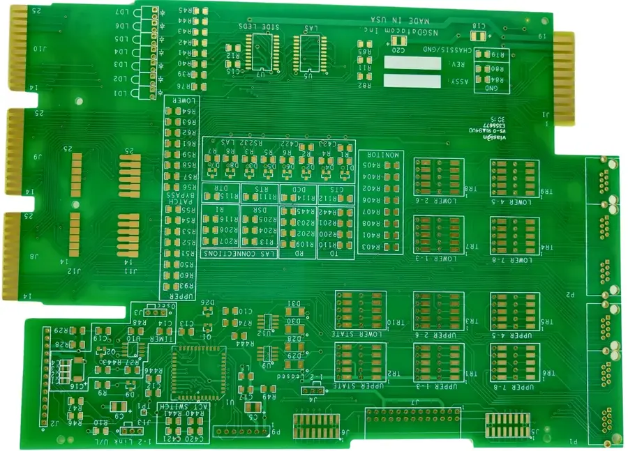 A visual comparison of single-sided, double-sided and multilayer PCBs.