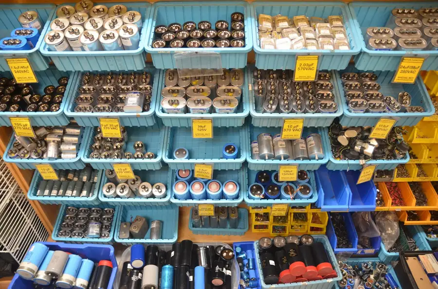 A screenshot or photo of an online store website displaying various electronic components.