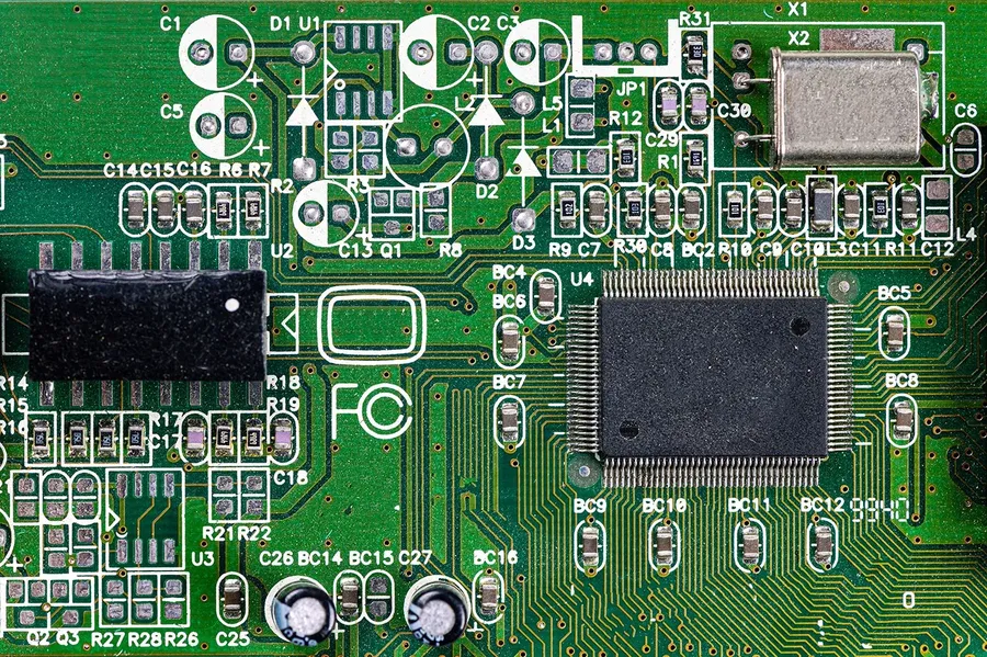 A well organized and compact printed circuit board layout.
