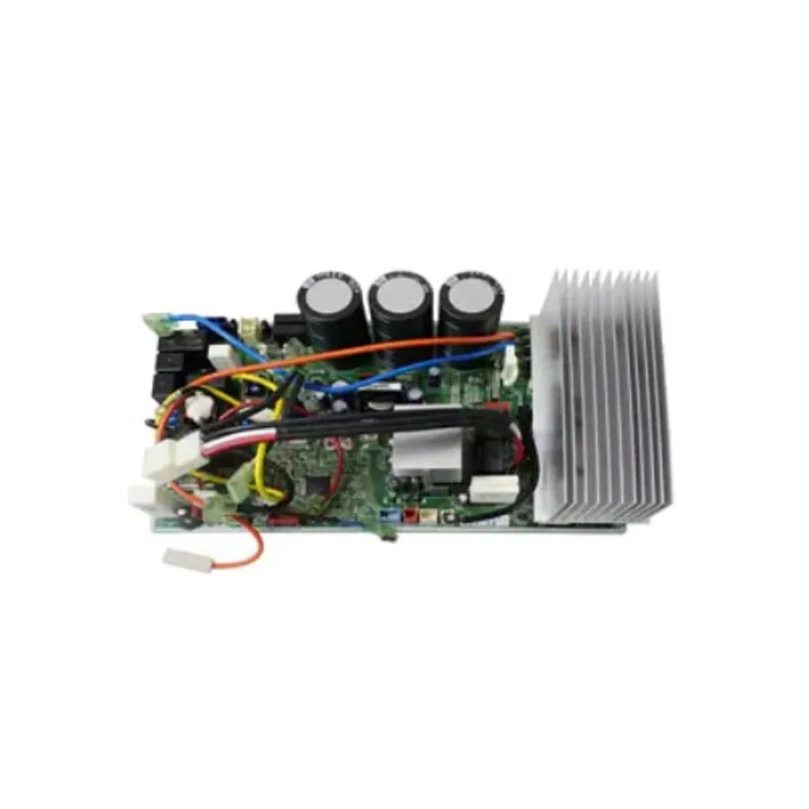 A side-by-side comparison of a new and a refurbished inverter PCB.