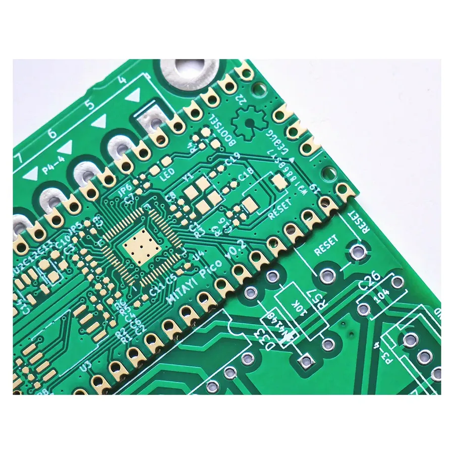 A detailed layout of a PCB design.