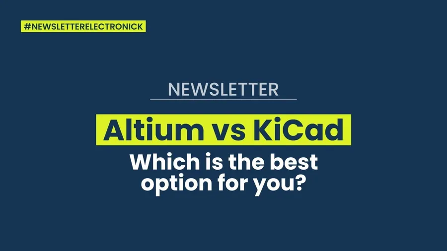 A comparison chart showing features of Altium Designer and KiCad.