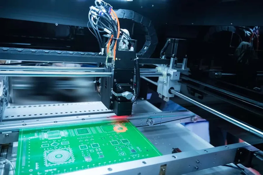 A PCB production line in a Chinese factory.