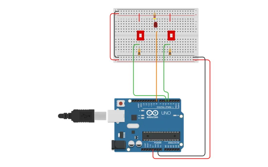 A software interface showing a detailed Arduino schematic diagram.