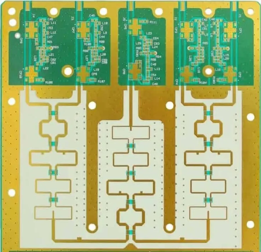 An example of a high frequency PCB layout design on a computer screen.