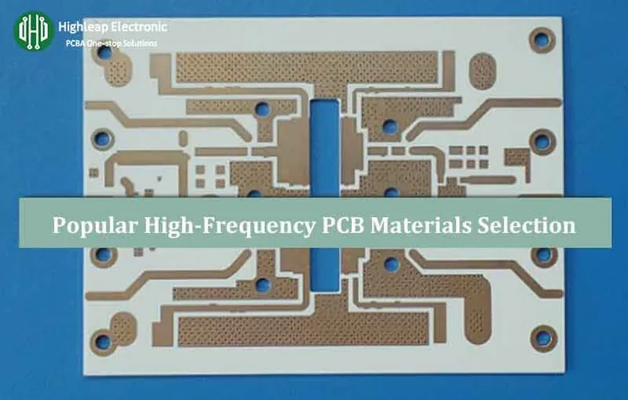Various types of materials used in high frequency PCB manufacturing.