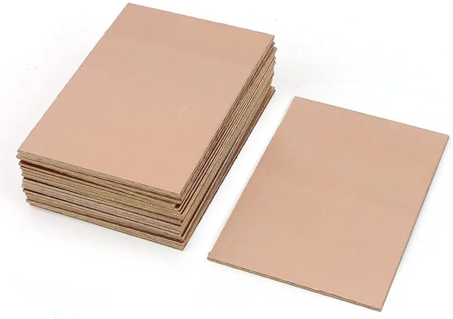 A sheet of FR-4 material used for PCB production.