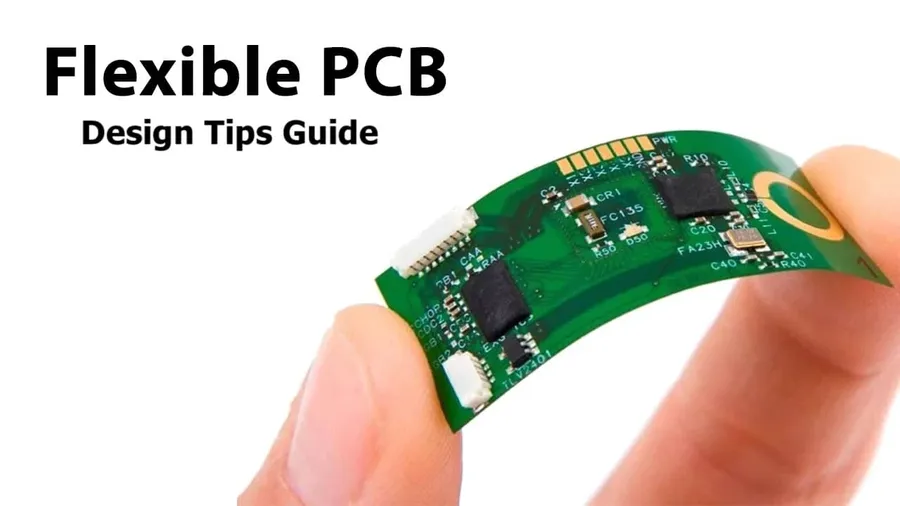 A flex PCB being used in a compact electronic device.