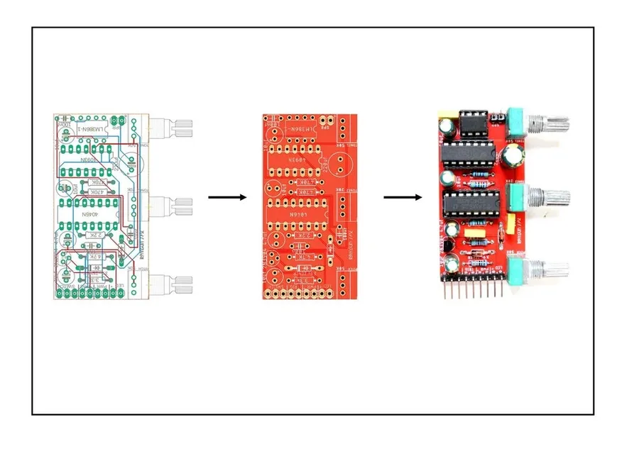 A set of Gerber files representing a PCB design.