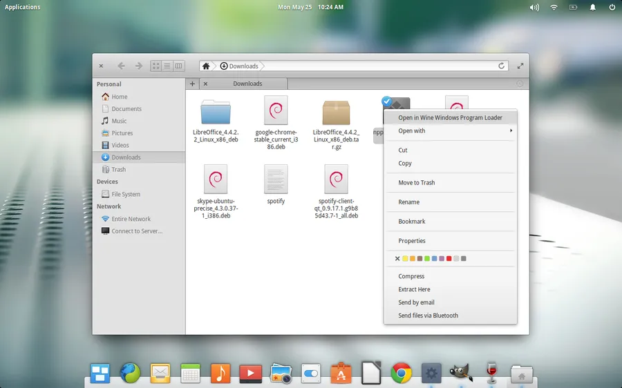A screenshot of a Windows application running on macOS using Wine.