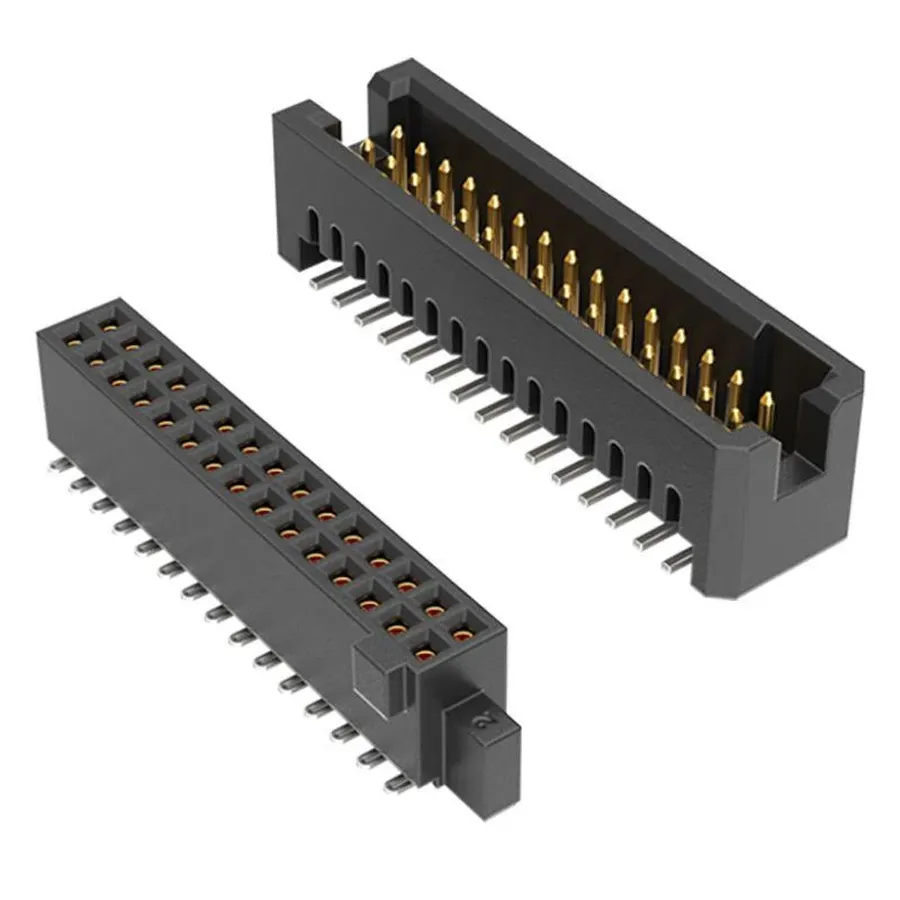 Close-up of durable PCB connectors.