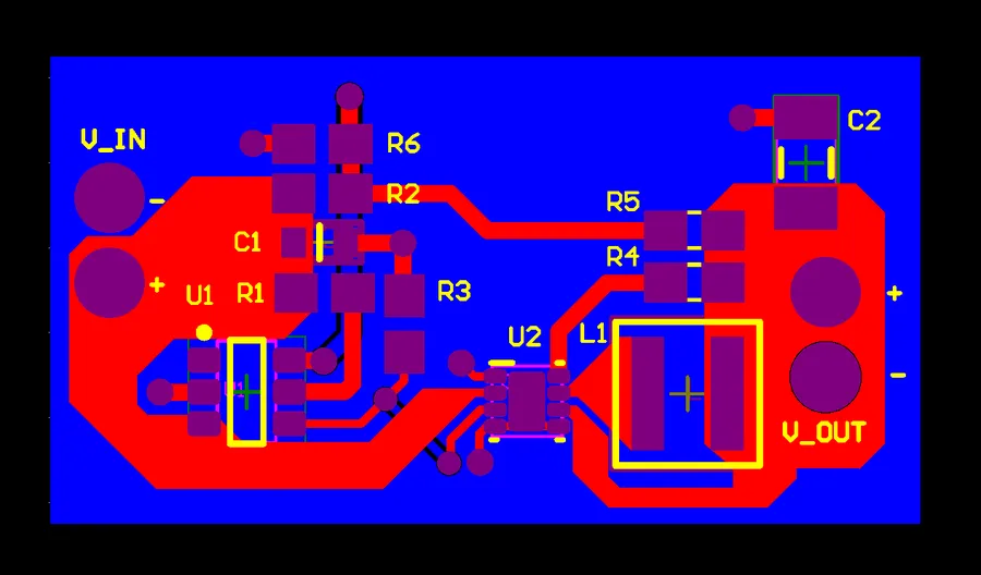 A view of Gerber files, which are standard for PCB manufacturing.