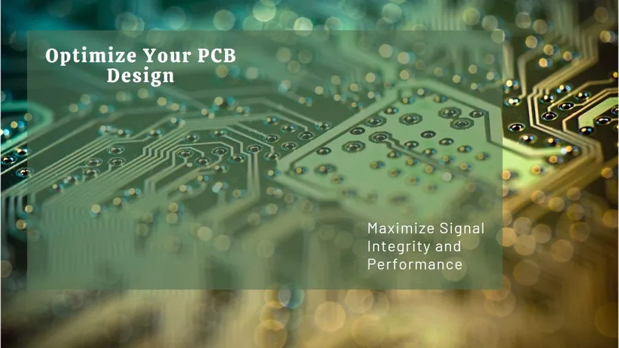 A PCB design layout highlighting optimized component placement.