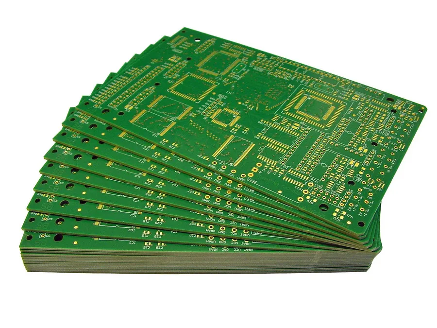 A close-up of a PCB along with price tags or cost indicators.