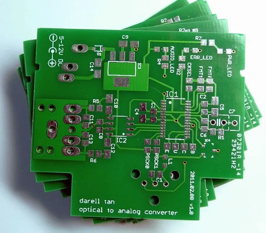A computer screen displaying gerber files for a PCB design.