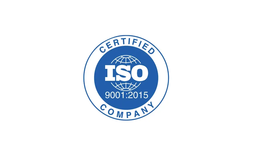 Various ISO certification logos.