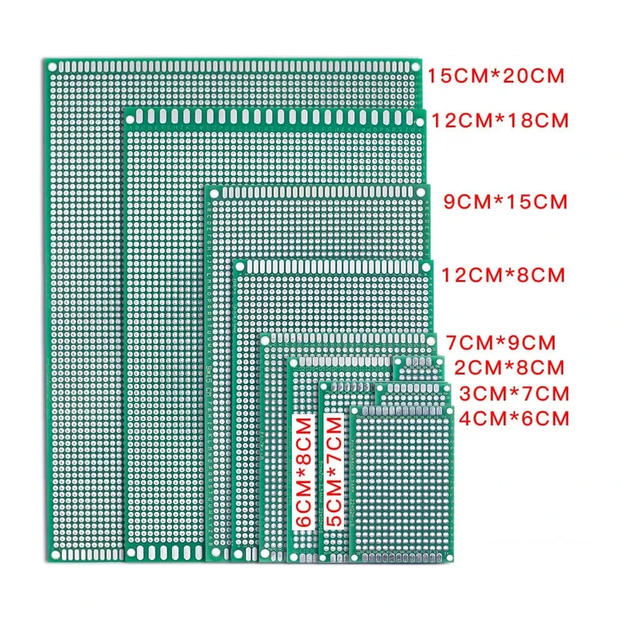 A PCB being measured with a ruler showing its dimensions.