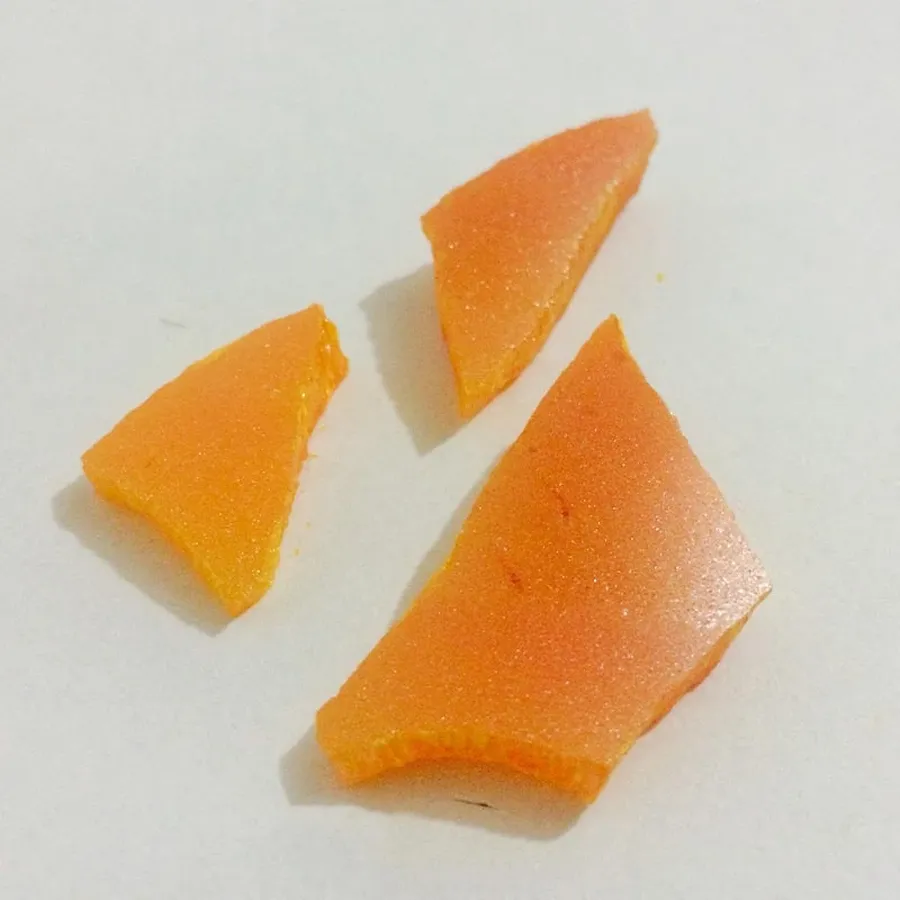 A close-up of cadmium sulfide crystals, a material used in some LDRs.