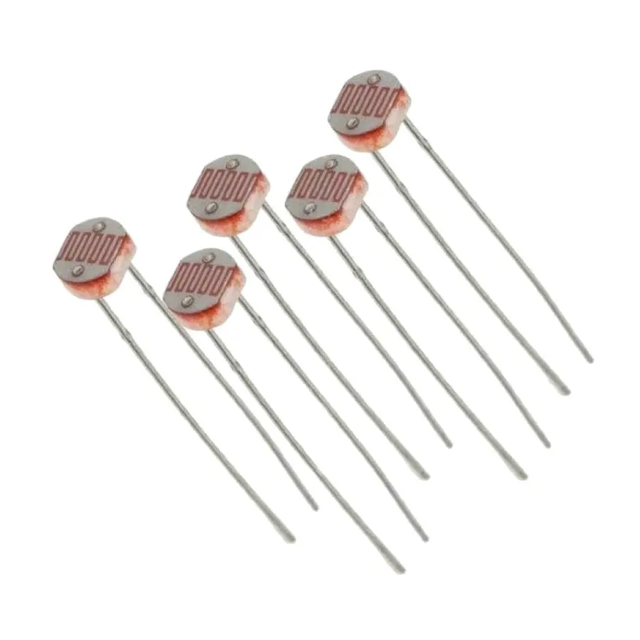 Different types and packages of light dependent resistors.
