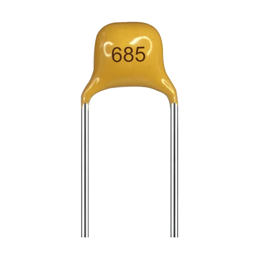 A close-up of several multilayer ceramic capacitor components.