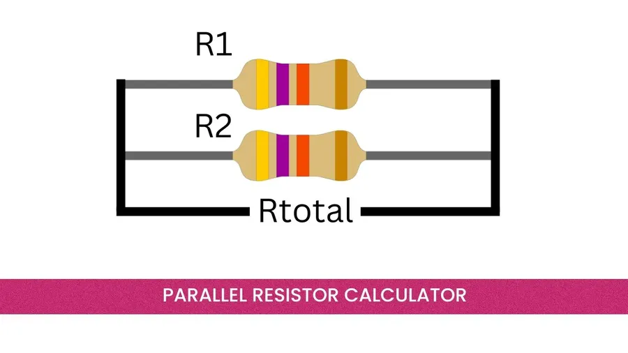 A circuit diagram showing resistors connected in parallel.