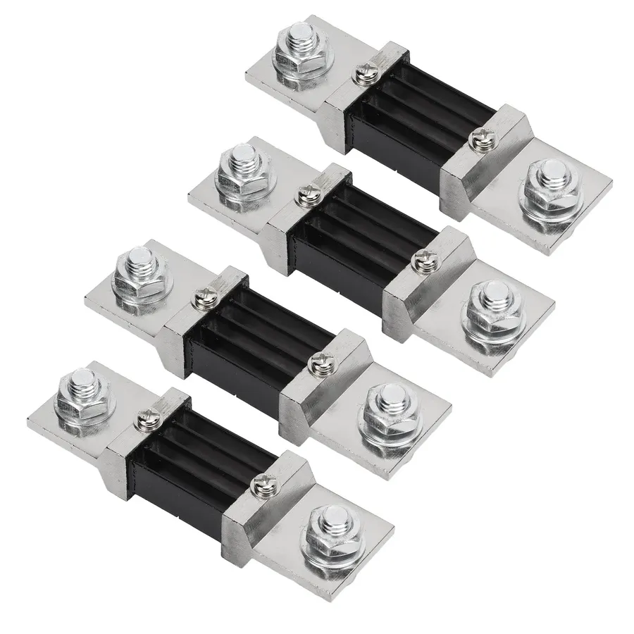 A close up view of a shunt resistor.