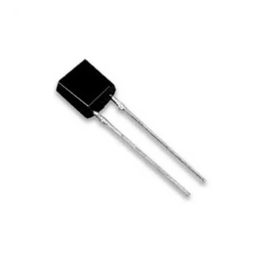 A close-up of a varicap diode component.