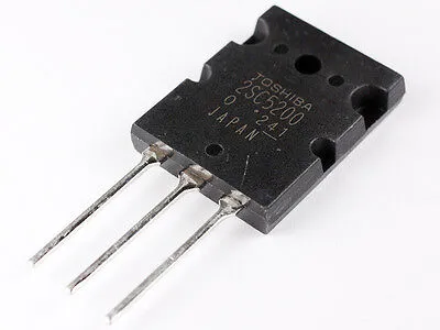 A 2SC5200 transistor in its typical package.