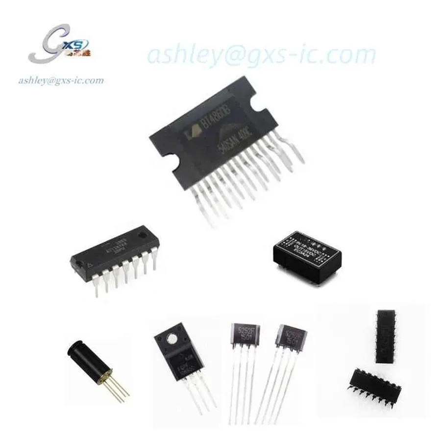 Close-up of diodes, transistors, and an integrated circuit chip.