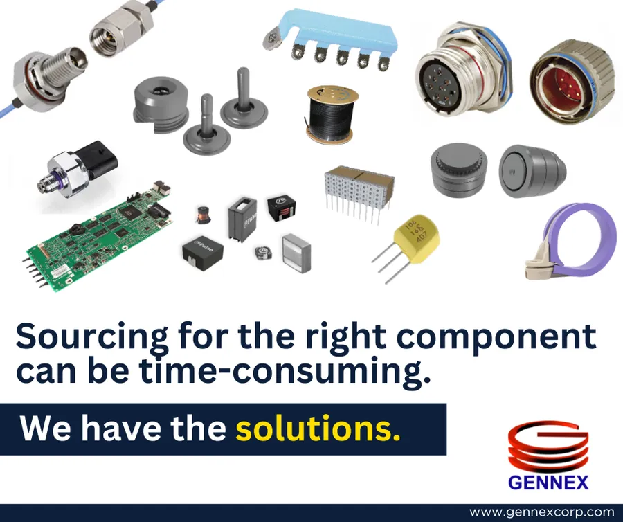 A catalog showcasing various electronic components offered by a distributor.