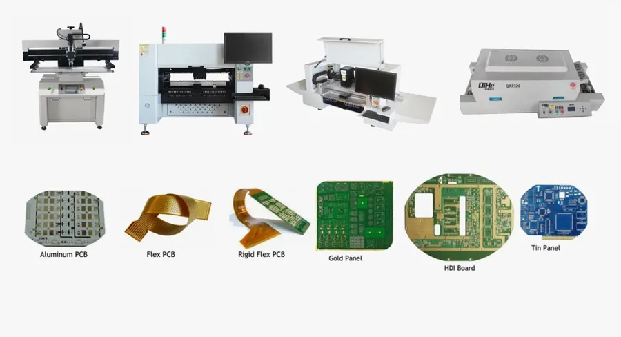 A machine placing surface mount components onto a PCB.