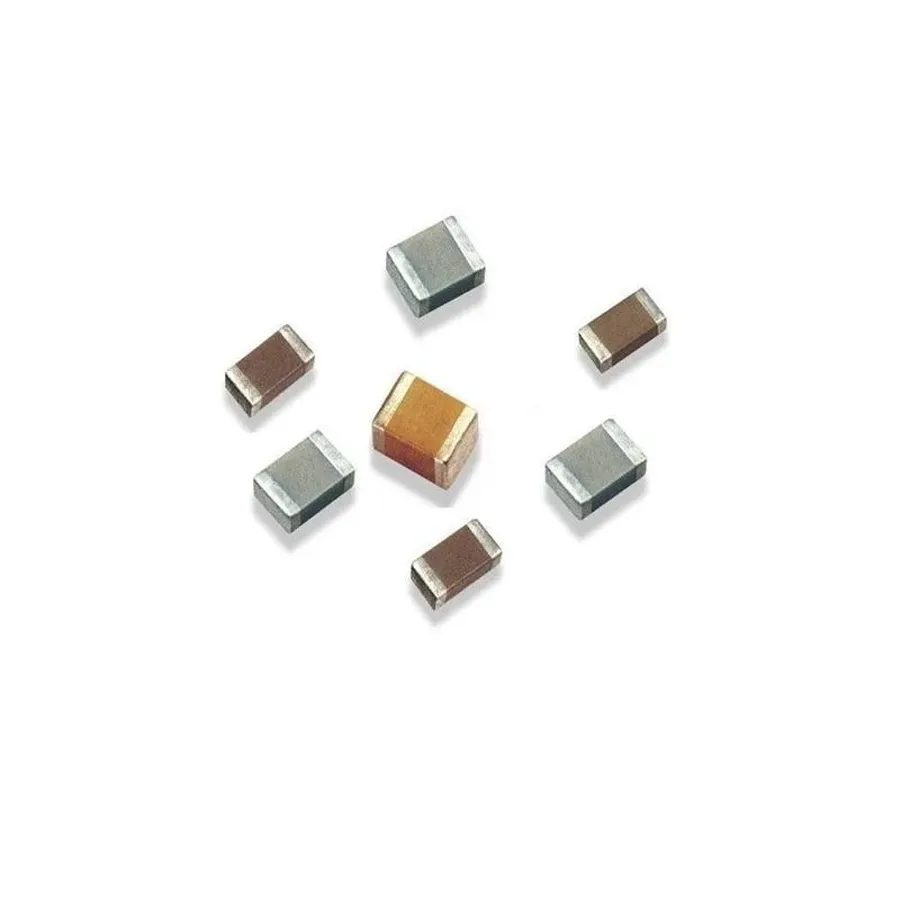 Various sizes of ceramic SMD capacitors.