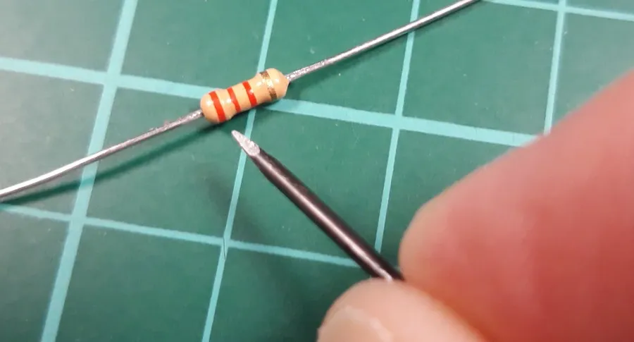 A collection of resistors with various resistance values.