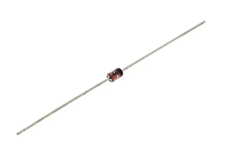 A close-up of a Zener diode.