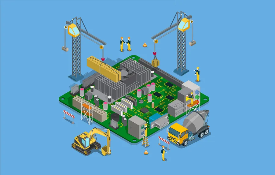 A PCB used in automotive electronics applications.