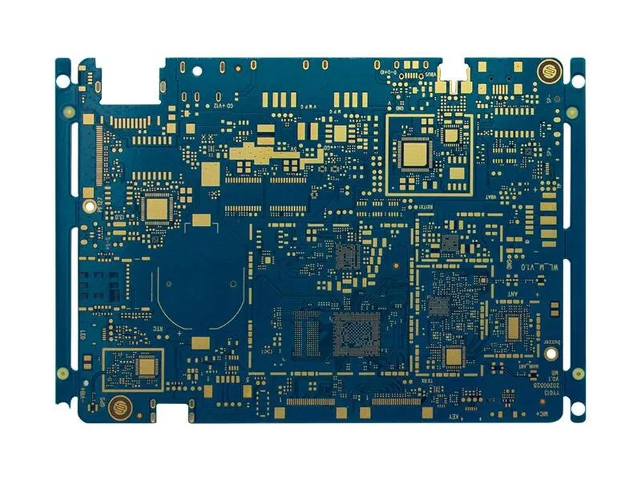 A PCB inside a disassembled smartphone.