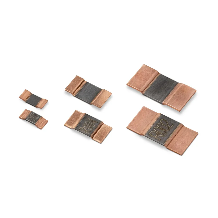 A collection of different types of shunt resistors.