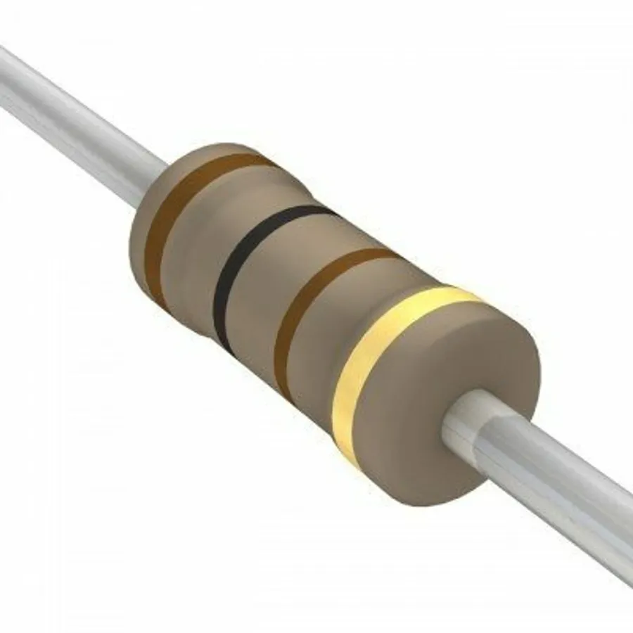 A close-up shot of a 100 ohm resistor.
