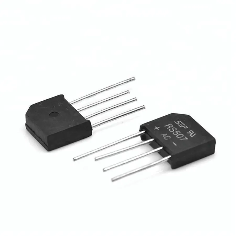 A close-up of a rectifier diode.