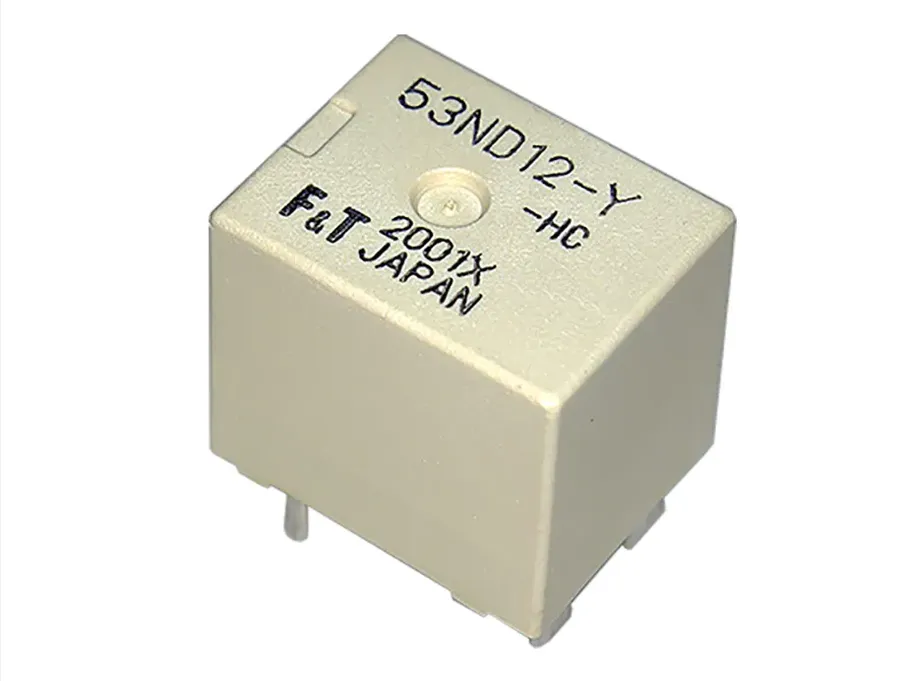 A circuit board with relays installed in various locations.