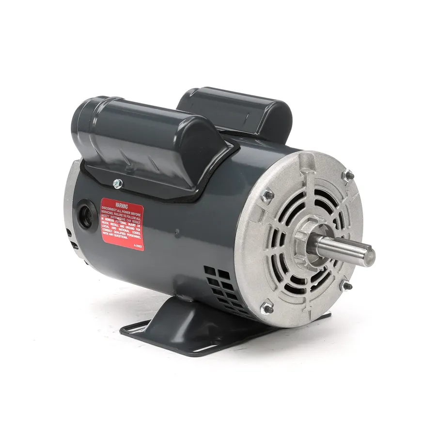 An electric motor showing the connection of a start capacitor.