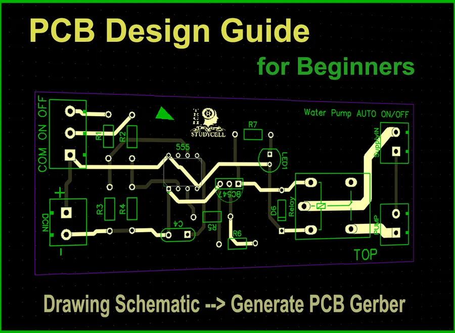 A schematic diagram of an electronic circuit being created in DipTrace.