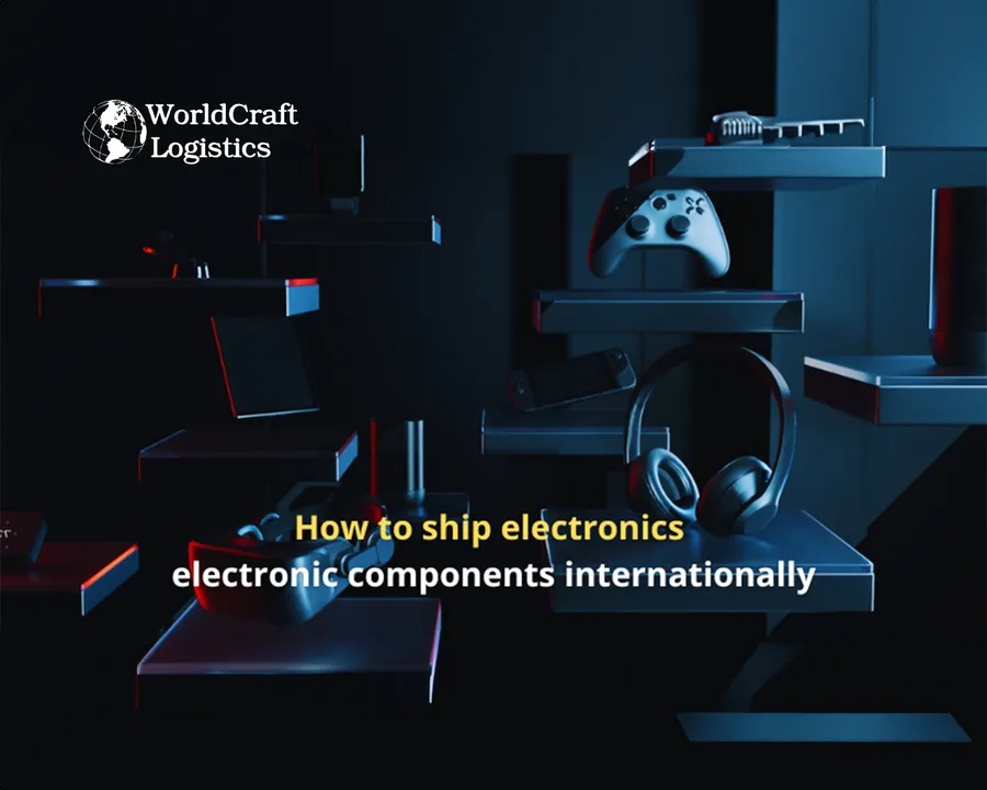 A truck delivering boxes of electronic components.