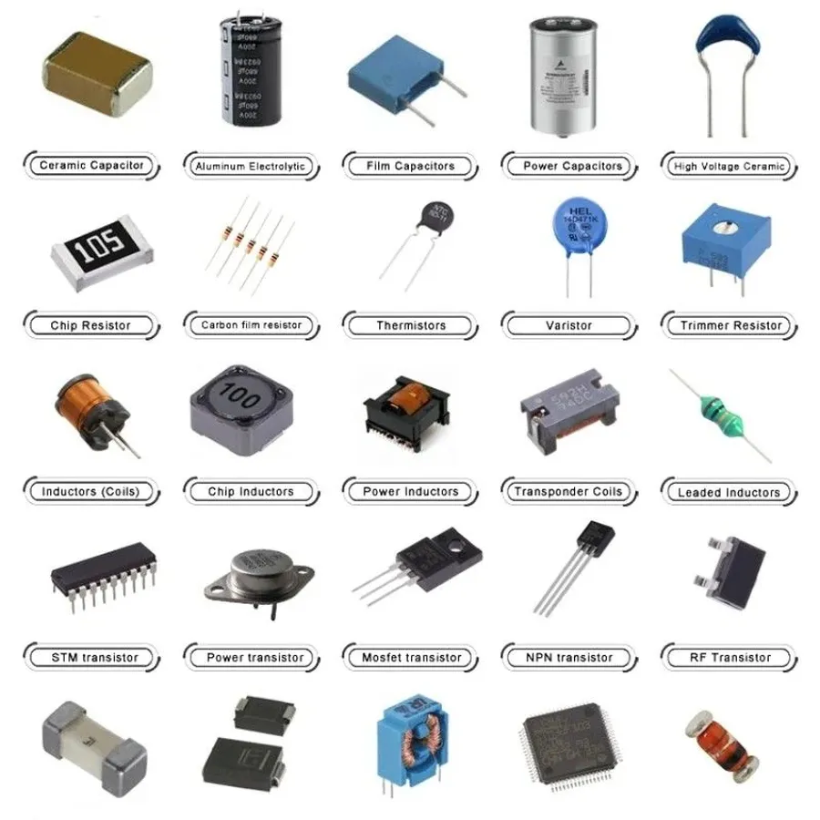 Different types of inductors.